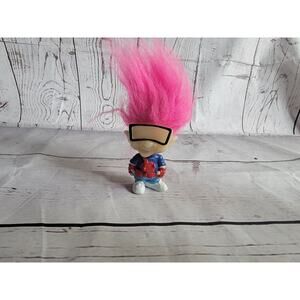 1993 Burger King BK Kids KID VID Retro Troll GLOW In The DARK Pink Hair